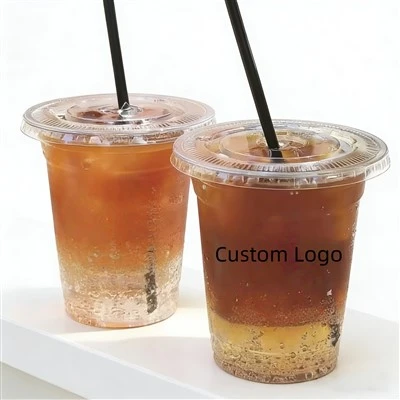 Gobelet en plastique de café glacé personnalisé pour boisson froide